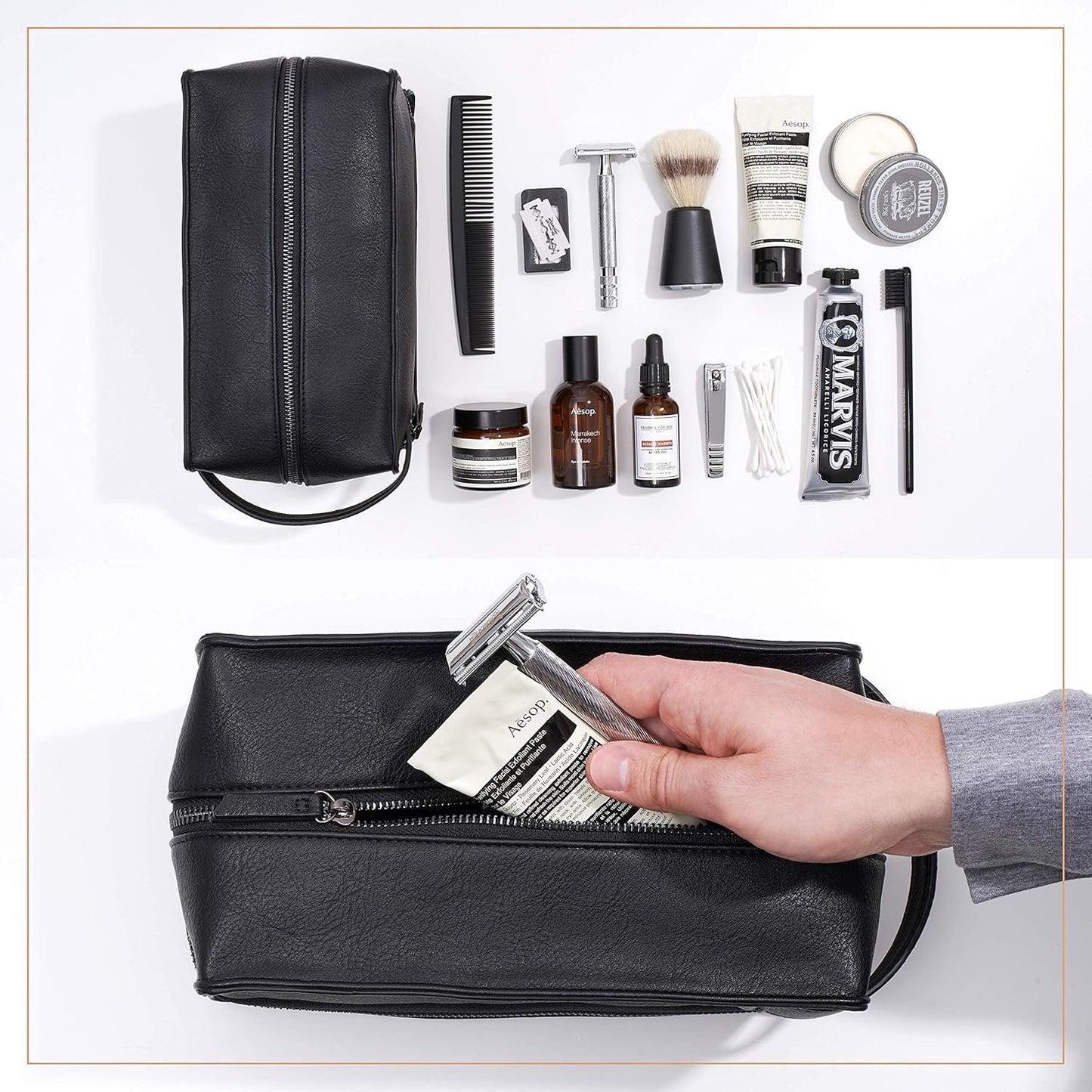 Leather Toiletry Bag for Men, Gift For Men, Mens Travel Bag Toiletry, Leather Shaving Bag, Leather Dopp Kit for Men, Mens Leather Toiletry Bag, Mens Travel Toiletry Bag, Hygiene & Grooming Kit