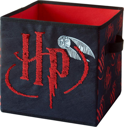 Harry Potter 5 Piece Storage Solution Set, Come with Collapsible Storage Trunk, Pop Up Hamper, 2 Storage Cubes, 1 Sequin Storage Cube