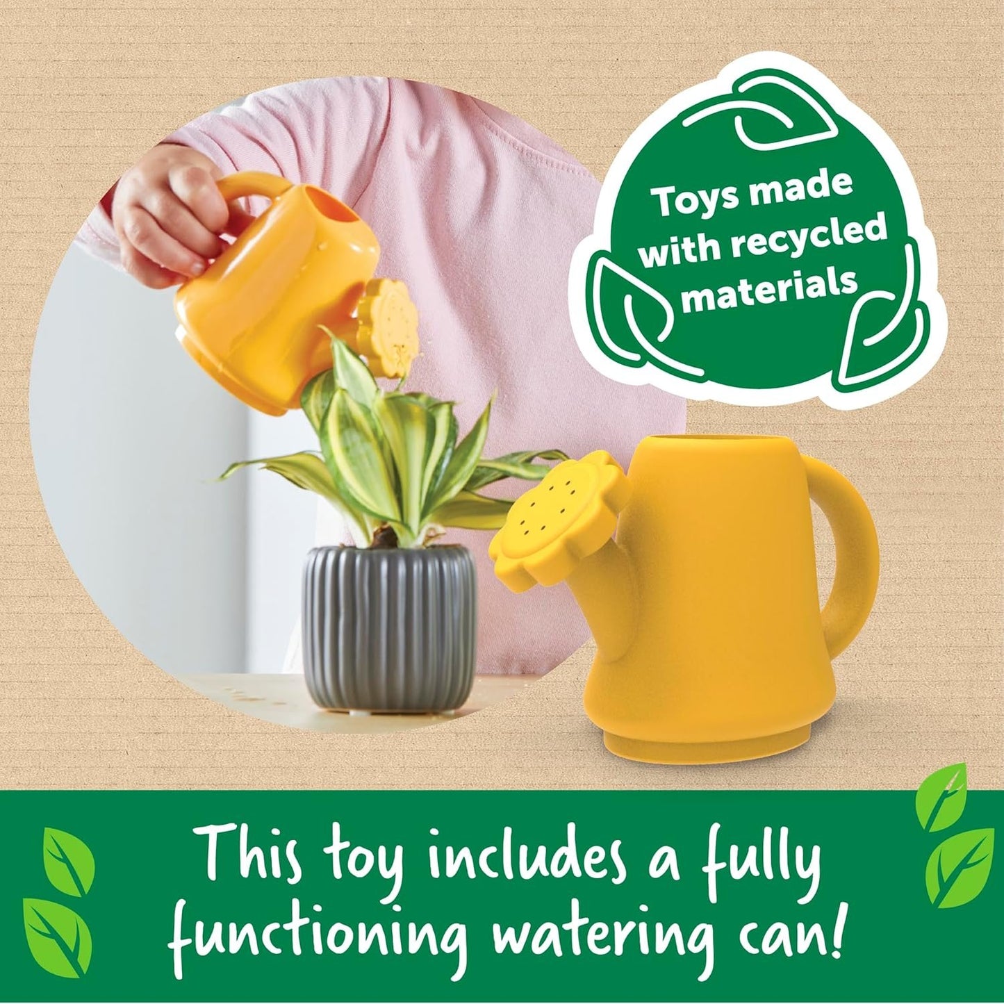 Learning Resources Growing Greenhouse Color and Number Eco Friendly Playset - Preschool Learning Toys, Fine Motor Skills Toys for Kids Flower Garden Toy Ages 18+ Months