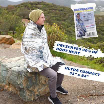 Quakehold! 1-Person, 3-Day Emergency Survival Kit - 3-Day Food, Water, Blanket & More - Earthquake, Fire, Flood, Hurricane Preparedness