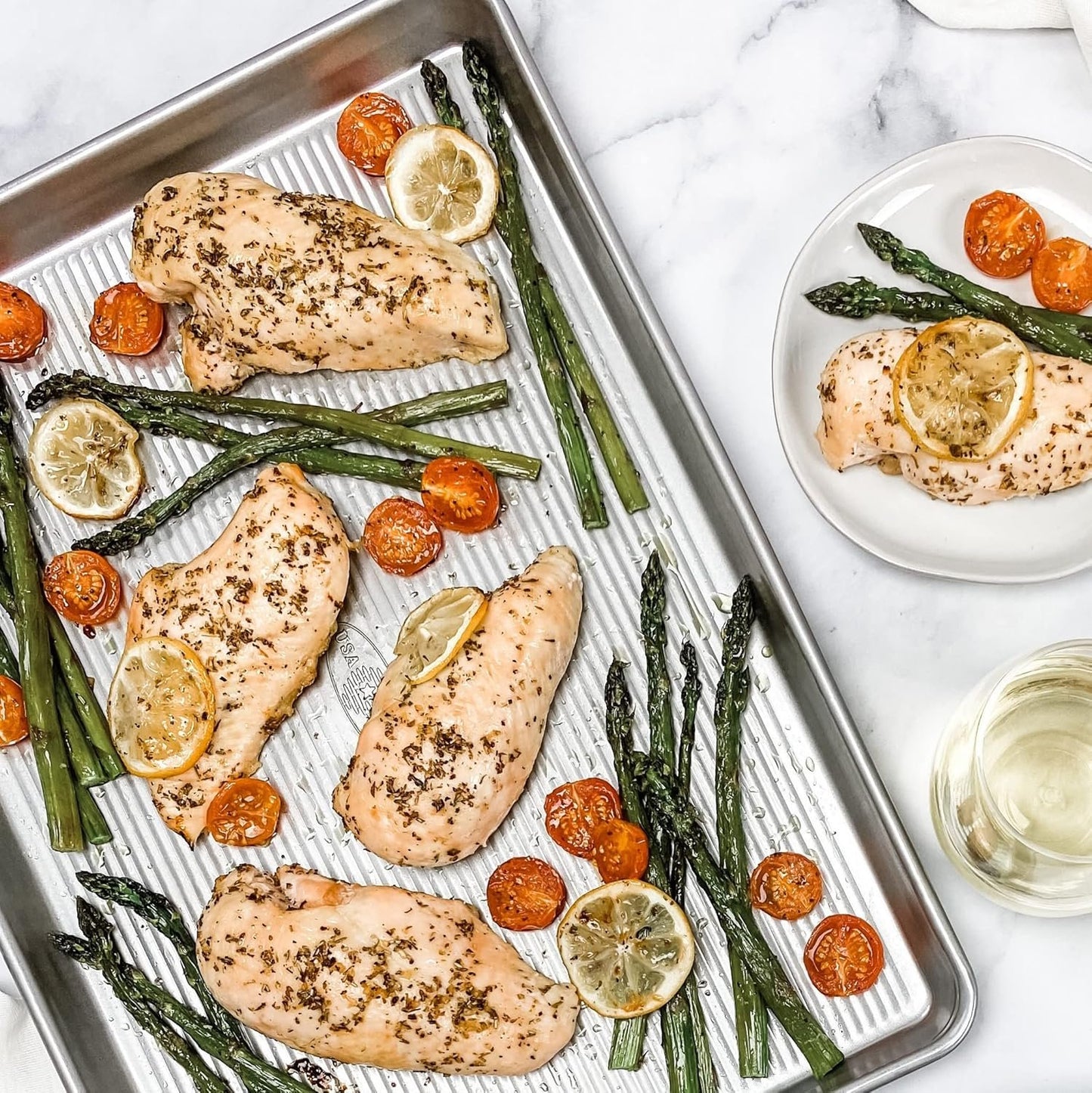 USA Pan Bakeware Extra Large Sheet Pan, Warp Resistant Nonstick Baking Pan, Made in the USA from Aluminized Steel