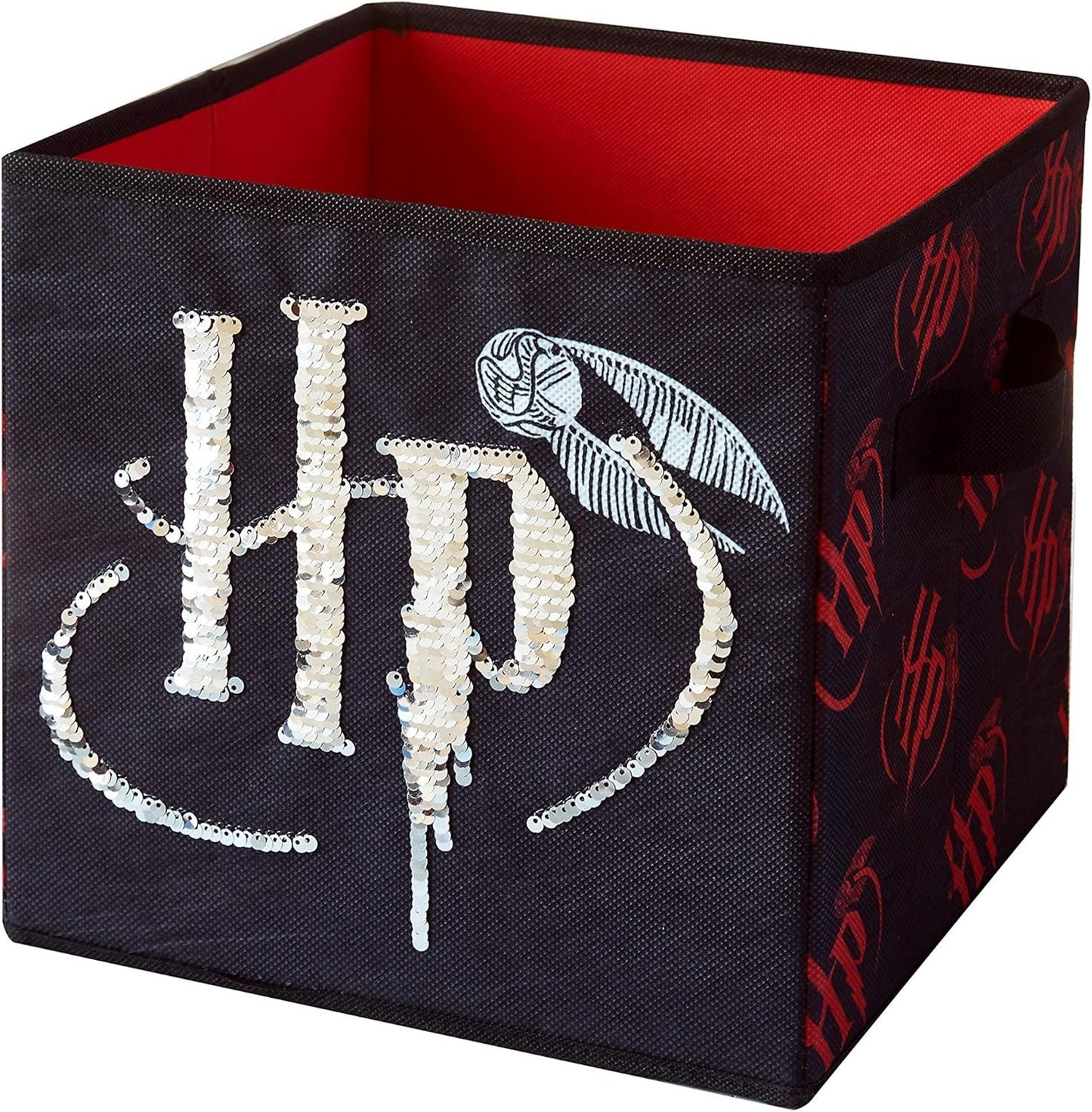 Harry Potter 5 Piece Storage Solution Set, Come with Collapsible Storage Trunk, Pop Up Hamper, 2 Storage Cubes, 1 Sequin Storage Cube