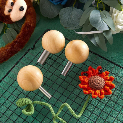 Amylove 3 Pcs Safety Eye Tool Auxiliary Tool for Attaching Safety Eyes for Crocheting Crochet DIY Stuffed Animal Install Doll Making Supplies Craft, 3 Size