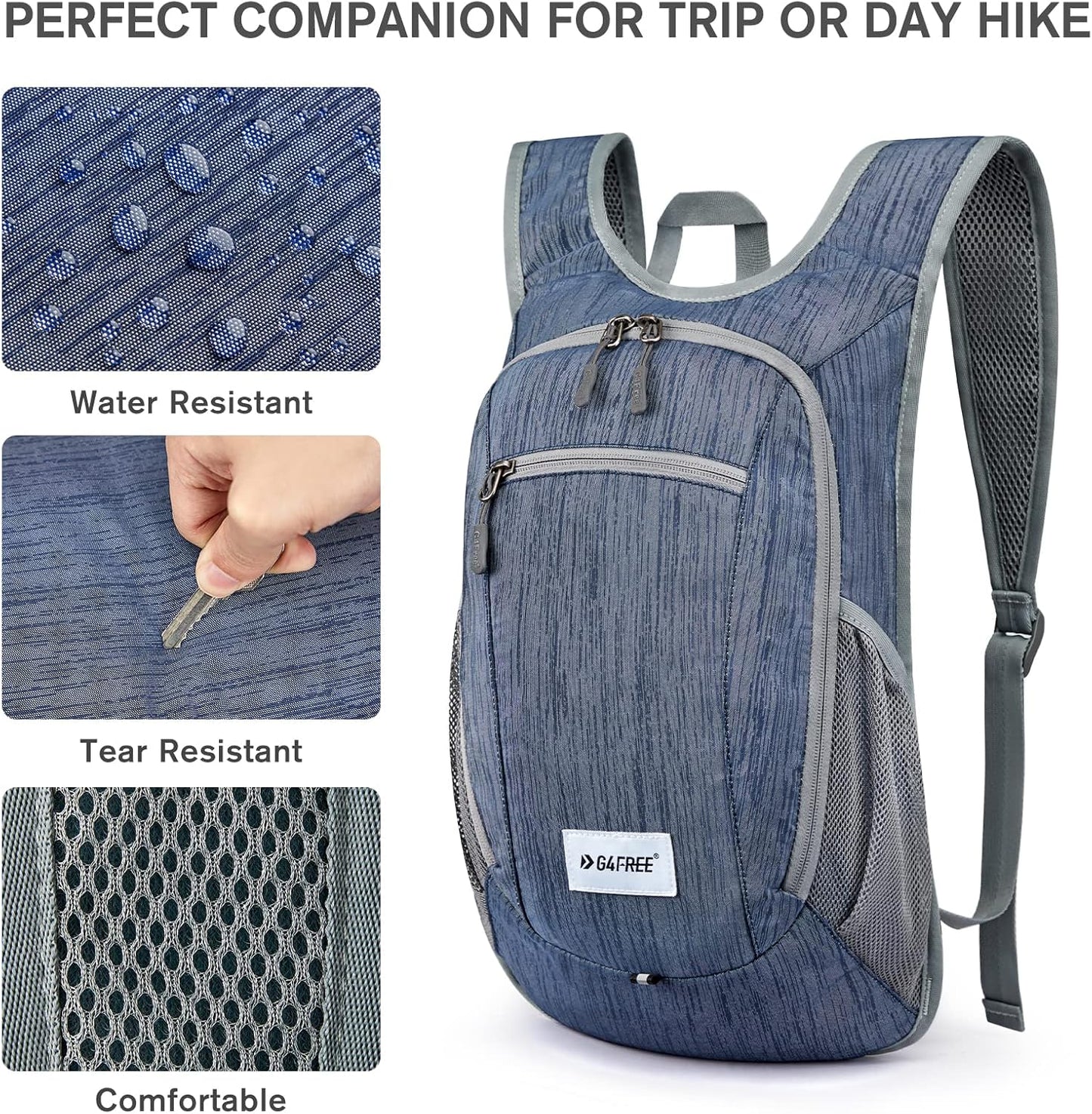 G4Free 10L/15L/20L Hiking Backpack Lightweight Packable Hiking Daypack Small Travel Outdoor Foldable Shoulder Bag