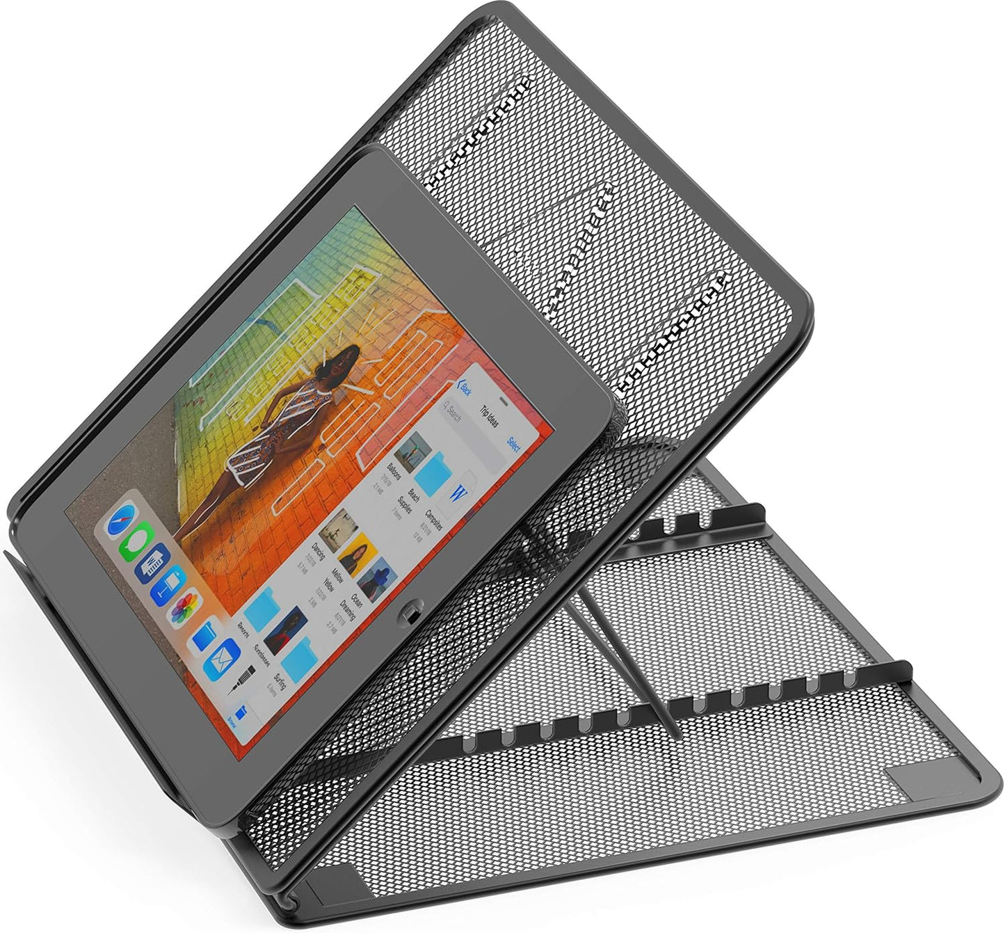 SimpleHouseware Laptop Stand for Desk Adjustable Book Holder/Tablet Support, Black