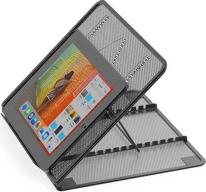 SimpleHouseware Laptop Stand for Desk Adjustable Book Holder/Tablet Support, Black