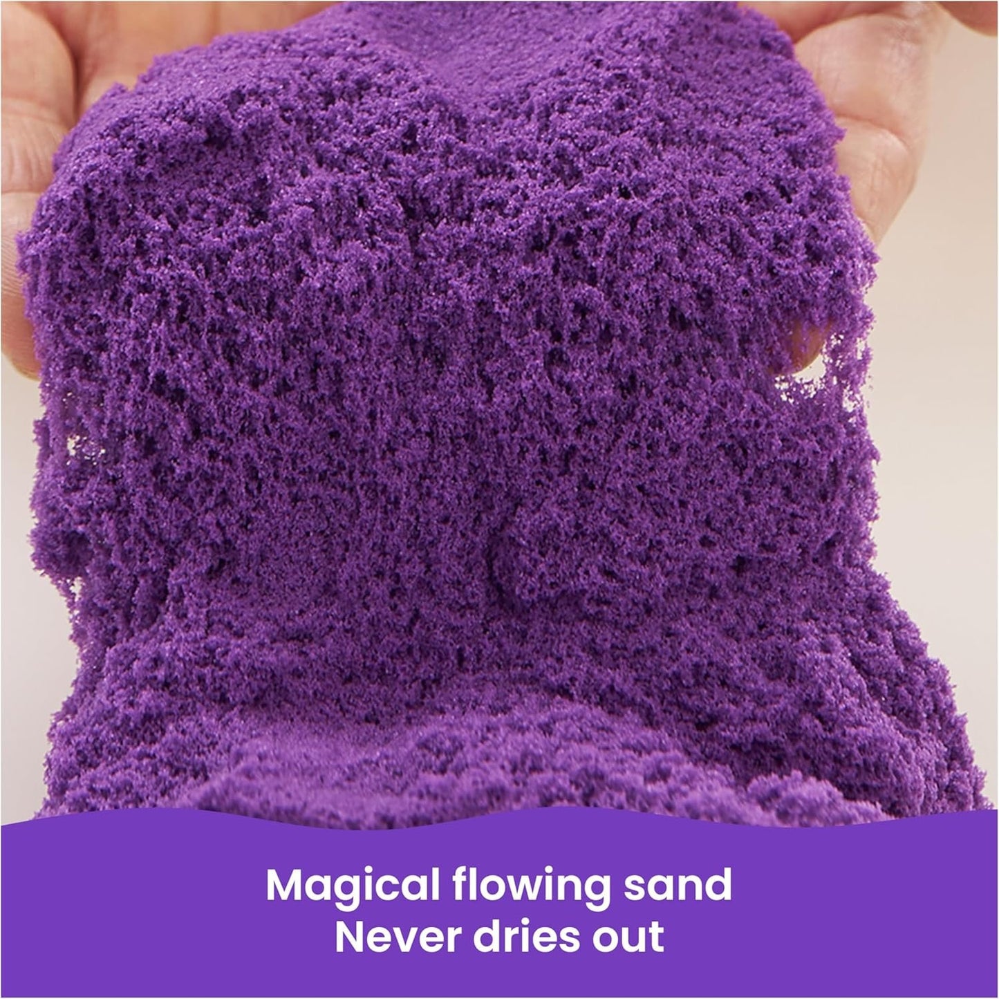 Kinetic Sand, 2lbs Purple Play Sand, Moldable Sensory Toys for Kids, Resealable Bag (Packaging May Vary), for Ages 3 and up
