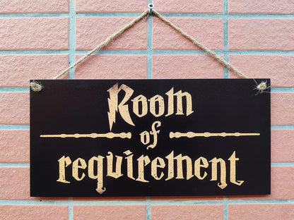 CARISPIBET Room of Requirement Home signs house décor home decorative signs for fans fantasy and wizardry theme welcome sign 6" x 12"