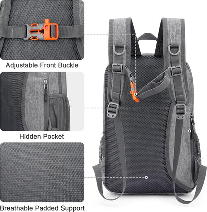 G4Free 16L Small Hiking Backpack, Compact Travel Backpack Lightweight Daypack Waterproof for Men Women School Outdoor