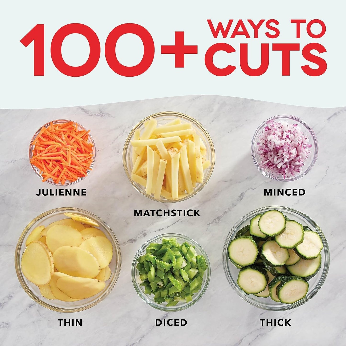 DASH Safe SliceÂ® Mandoline Slicer, Julienne + Dicer for Vegetables, Meal Prep & More with 30+ Presets & Thickness Adjuster - Grey