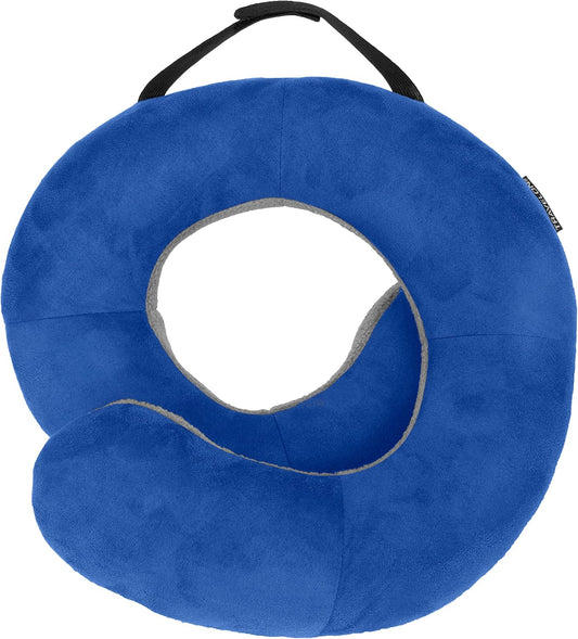 Travelon: Travel Comfort Neck Pillows, Cobalt/Gray, One Size, Deluxe Wrap N' Rest Pillow