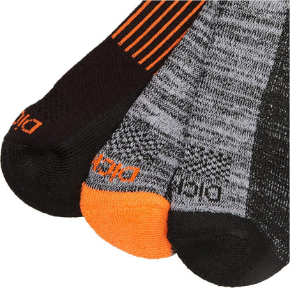Dickies Men's Dri-Tech Performance Work Crew Socks 6 Pair,Black