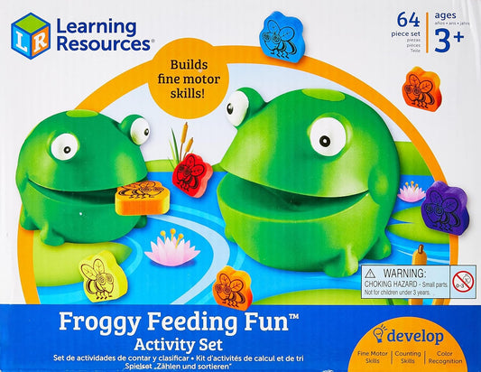 Learning Resources Froggy Feeding Fun Activity Set, Fine Motor Toy, 64 Pieces, Ages 3+