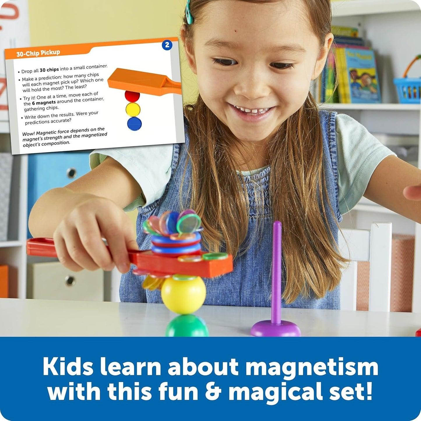 Learning Resources STEM Explorers, Homeschool, Magnet Movers, 39 Pieces, STEM Certified, Ages 5+
