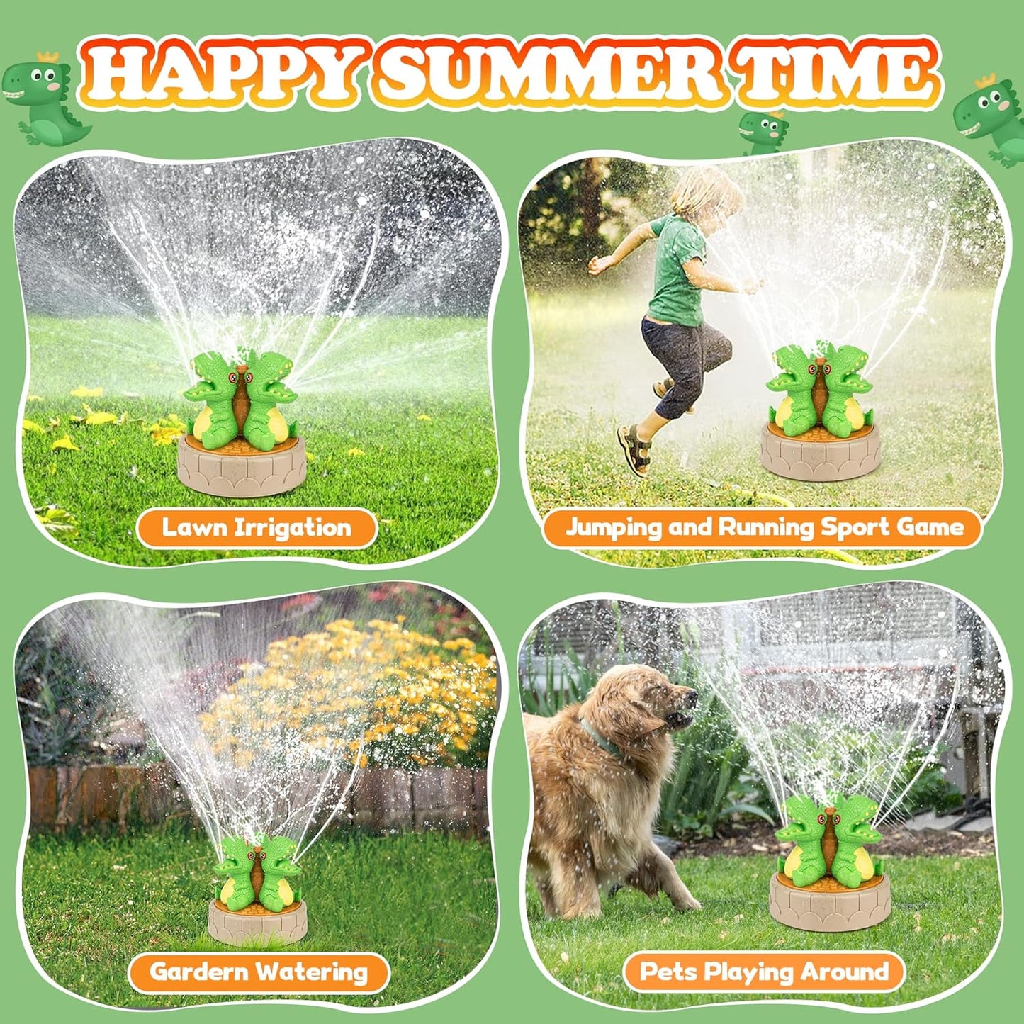 Sprinkler Toy, Splash Play Toys, Sprinkler for Children, Outdoor Sprinkler Toy, Dino Water Sprinkler, Sprinkler Toy for Children, Sprinkler Toy, for Backyard, Garden