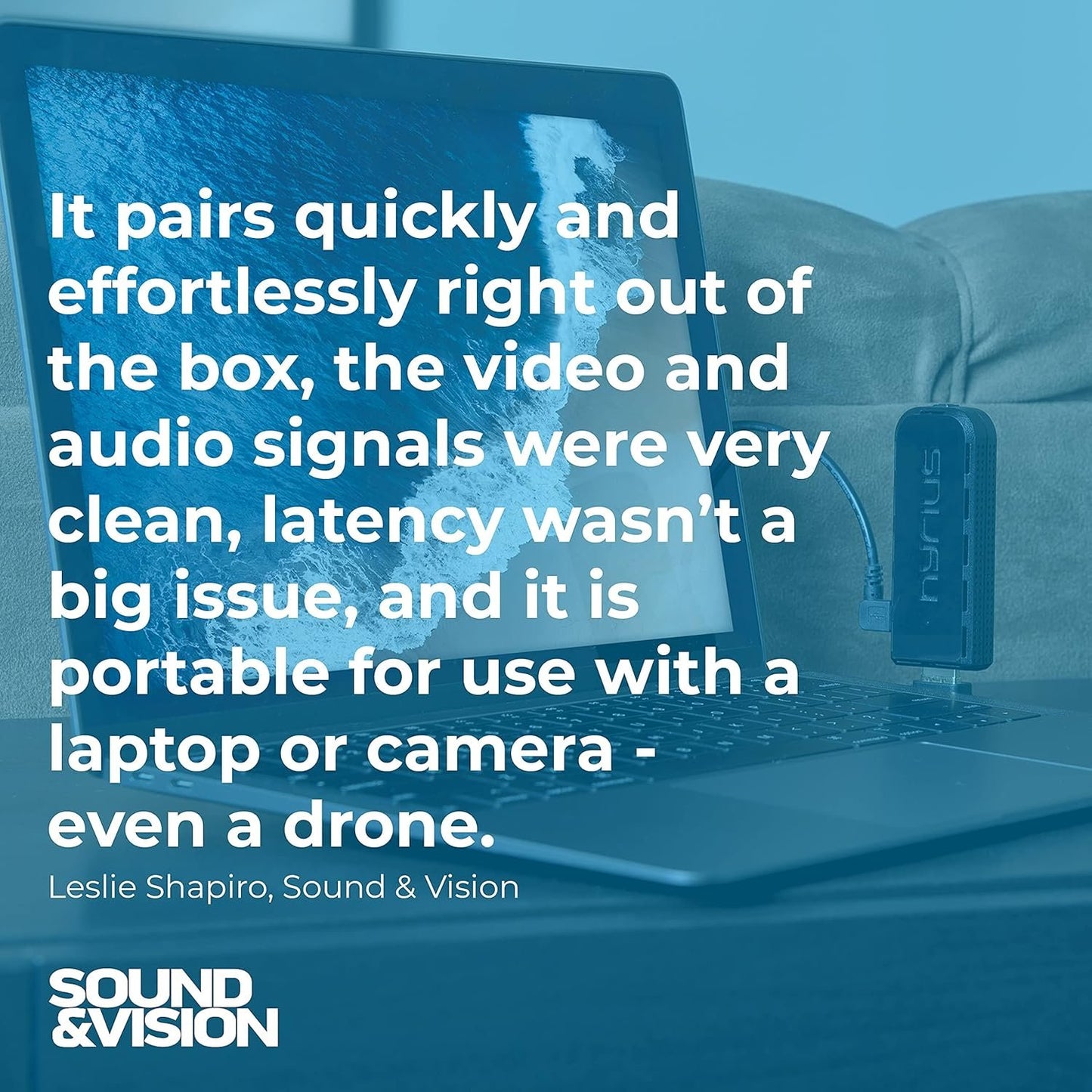 Nyrius Aries Pro Wireless HDMI Transmitter and Receiver to Stream HD 1080p 3D Video from Laptop, PC, Cable, Netflix, YouTube, PS4, Drones, Pro Camera, to HDTV/Projector/Monitor (NPCS600)