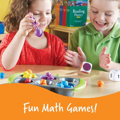 Learning Resources Mini Muffin Match Math Activity Set - 76 Pieces, Ages 3+ Toddler Learning Toys, Counting and Sorting Toys
