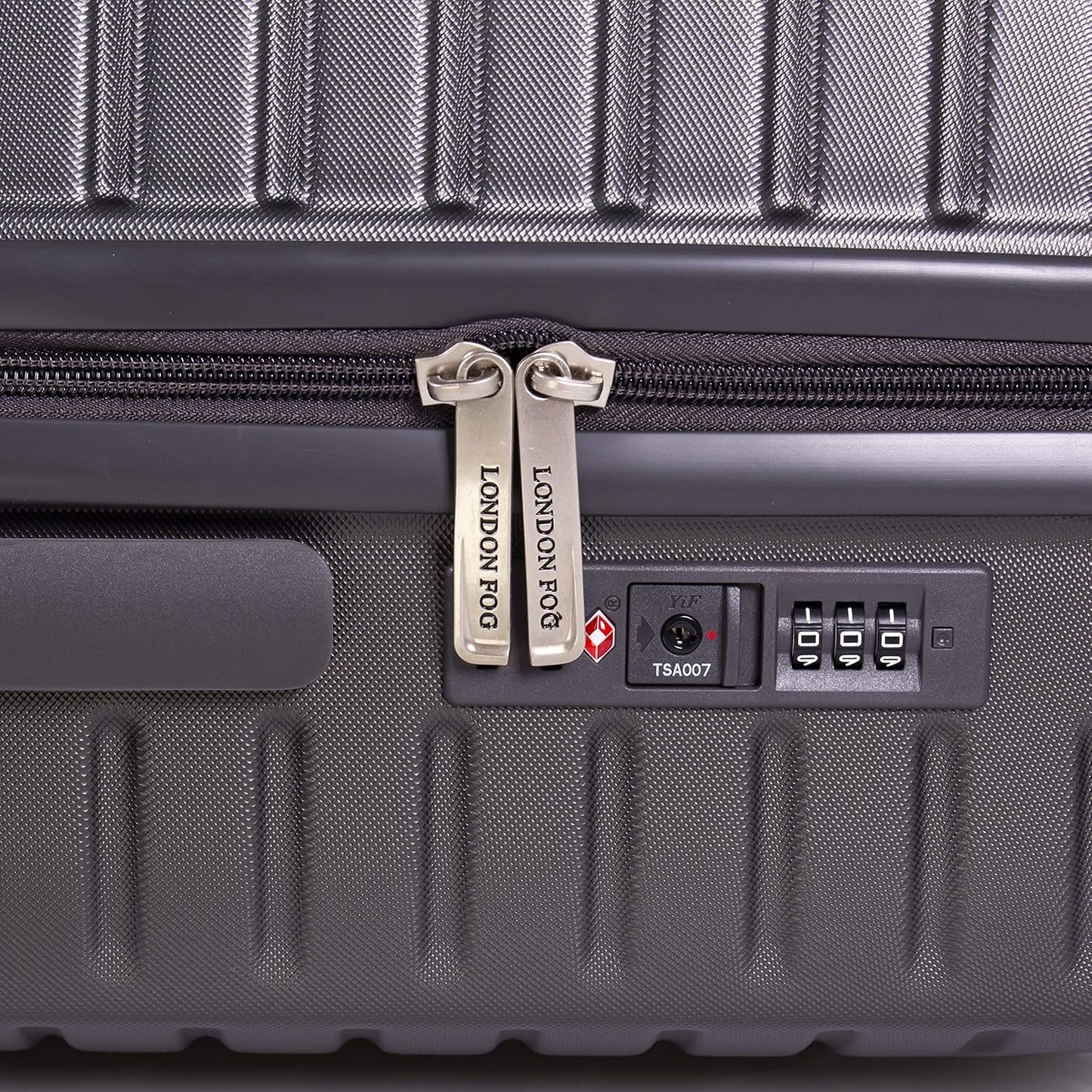 london Fog ABS Hard Case - 8 Wheel Spinner Travel Luggage | Telescopic Drag Handle | TSA Security Locks LFL005, dark grey, Cavendish