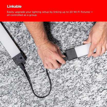 UltraPro Smart Wi-Fi 24 inch Plug-in Under Cabinet Lights, Color Changing, Compatible with Alexa, Works with Google Assistant, Under Cabinet Lighting, Under Counter Lights for Kitchen 57072