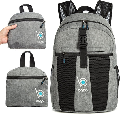 Bago Lightweight Small Hiking Backpack for Women and Men - 25L Travel Day Pack - Foldable Hiking Daypack Ultralight