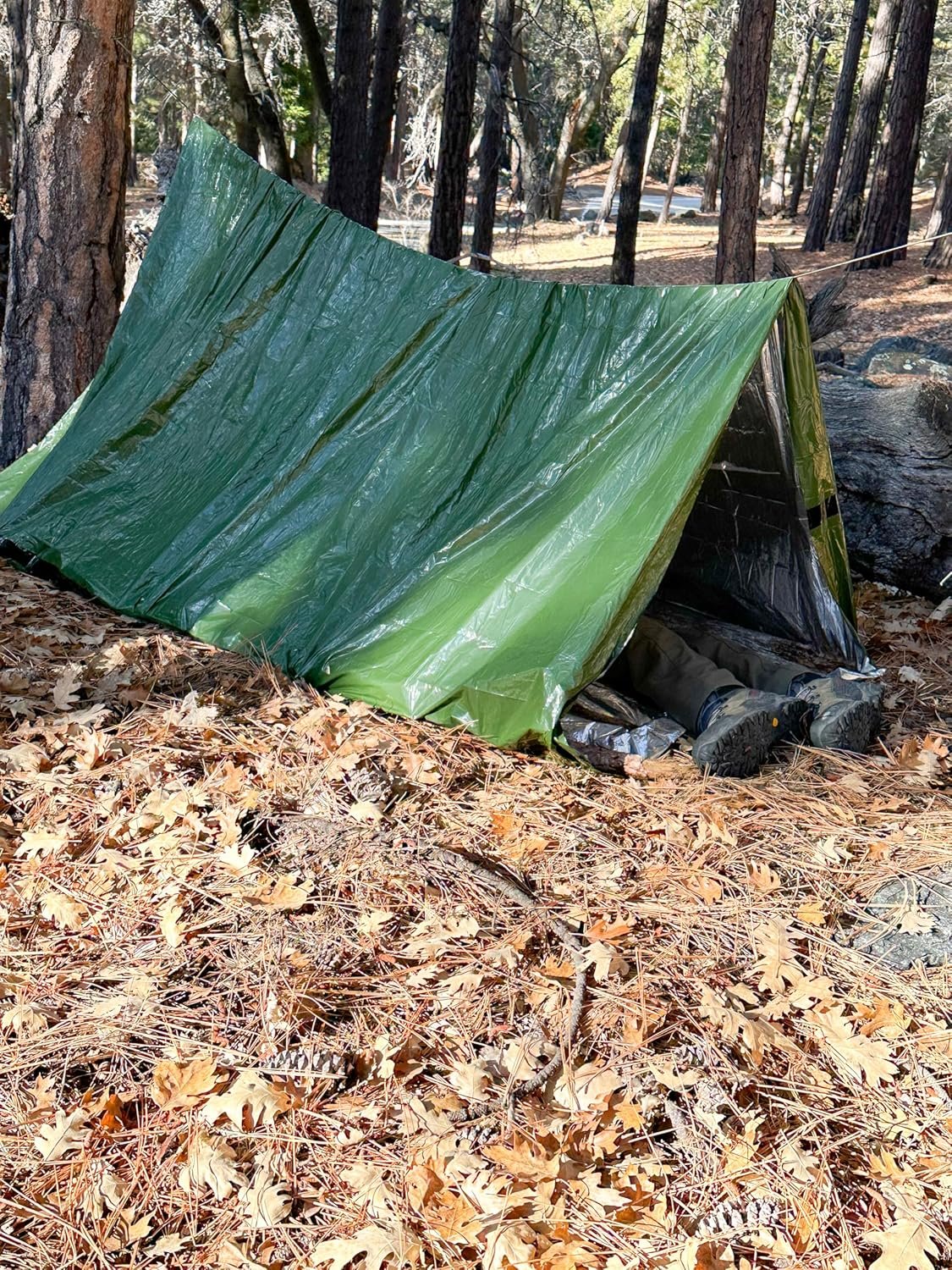 SUREVIVAL Emergency Tube Tent, Survival Shelter – Use As Survival Tent, Emergency Shelter, Emergency Blanket, Tube Tent, Survival Tarp - Includes Emergency Whistle & Paracord