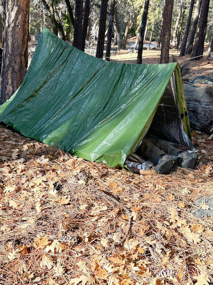 SUREVIVAL Emergency Tube Tent, Survival Shelter – Use As Survival Tent, Emergency Shelter, Emergency Blanket, Tube Tent, Survival Tarp - Includes Emergency Whistle & Paracord