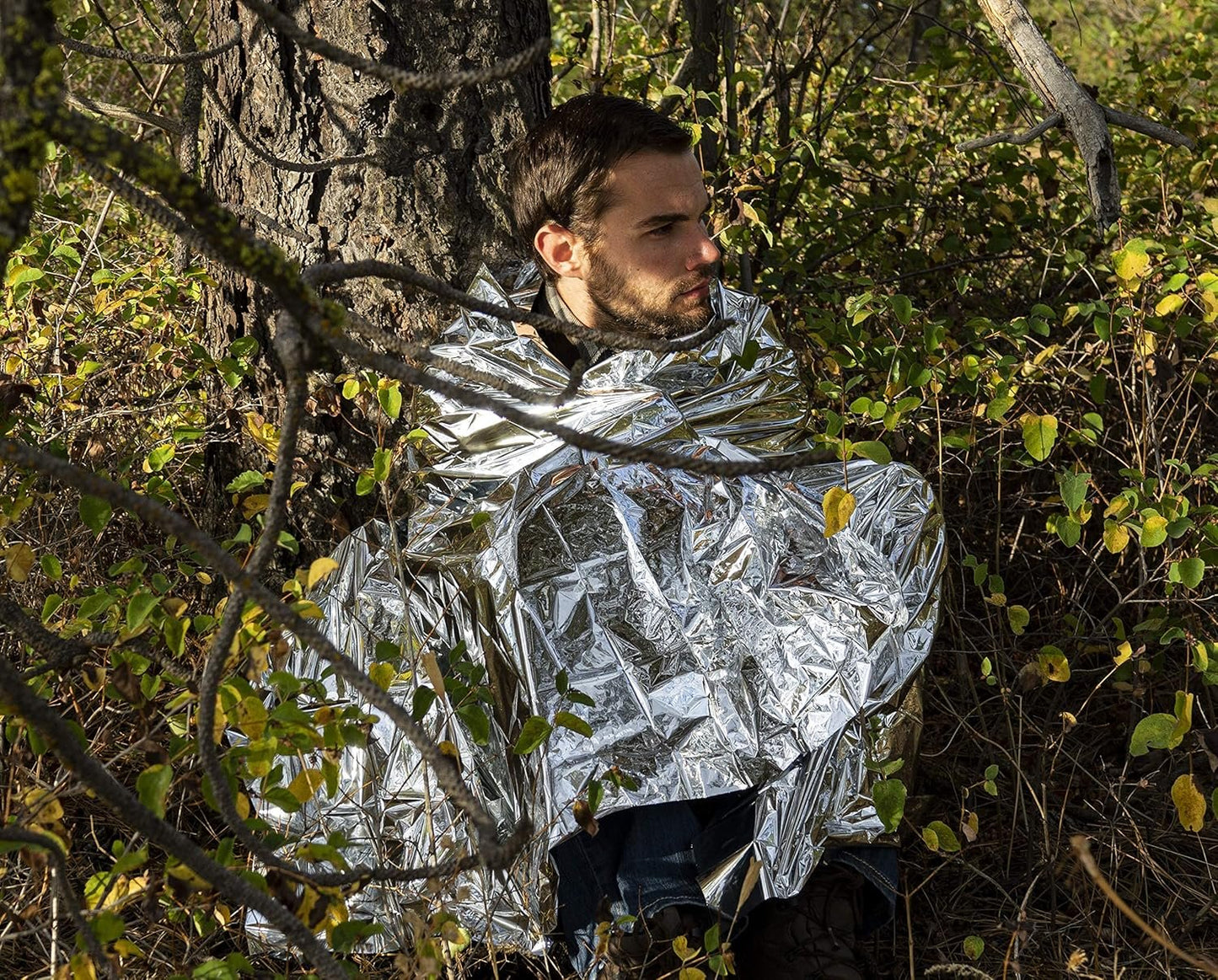 MEKKAPRO SOS Camping Emergency Mylar Blankets (4-Pack), Pocket Sized for Emergencies, Camping, Outdoors, Hiking, Survival, First Aid (Silver)