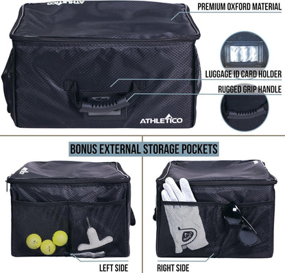 Athletico Golf Trunk Organizer Storage - Car Golf Locker to Store Golf Accessories | Collapsible When Not in Use