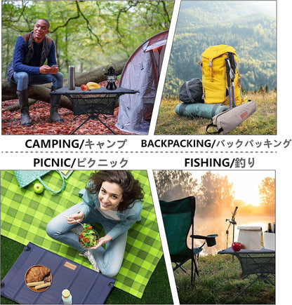 Ultralight Backpacking Table - Collapsible Camping Table with Storage Mesh for Camping Gear, Hiking Table and Mountaineering Table, Camp Table for Accessories and Outdoor Travel (Brown)