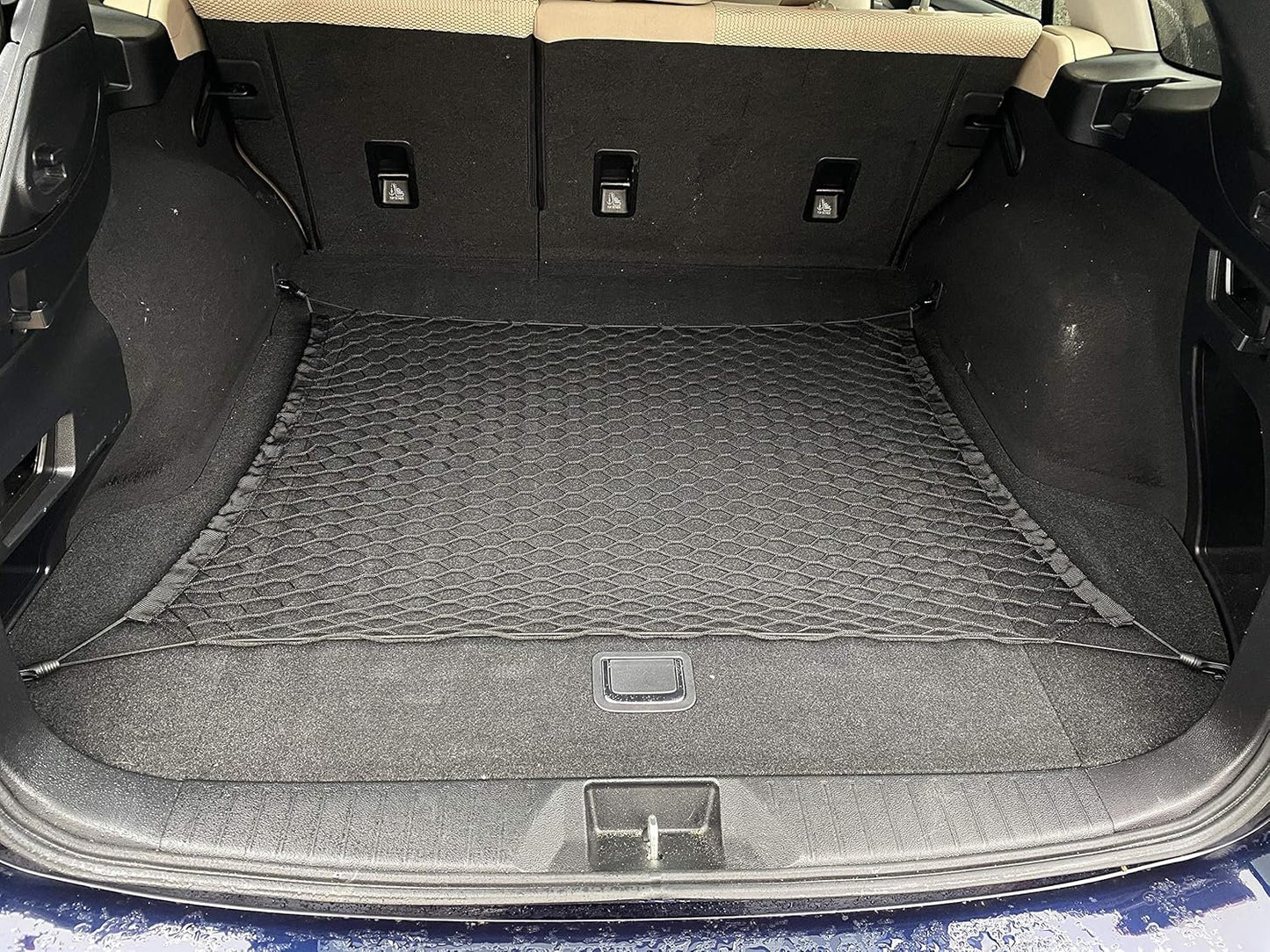 Floor Style Automotive Elastic Trunk Mesh Cargo Net for Subaru Outback 2020-2024 - Premium Trunk Organizers and Storage - Luggage Net for SUV - Best Car Organizer for Subaru Outback