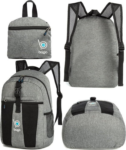 Bago Lightweight Small Hiking Backpack for Women and Men - 25L Travel Day Pack - Foldable Hiking Daypack Ultralight
