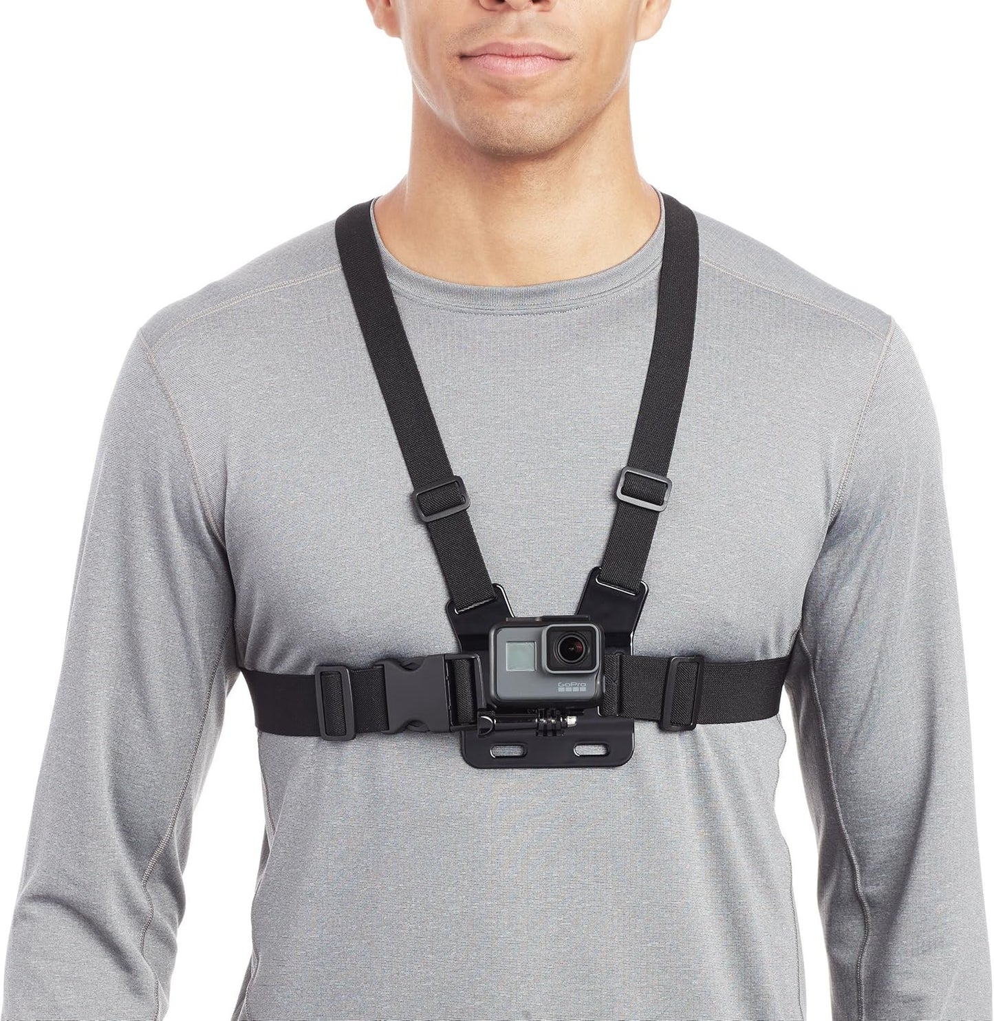 Amazon Basics Adjustable Chest Harness for GoPro Action Cam Lightweight Comfortable Black