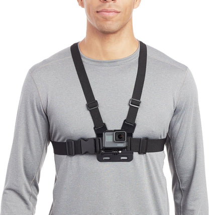 Amazon Basics Adjustable Chest Harness for GoPro Action Cam Lightweight Comfortable Black