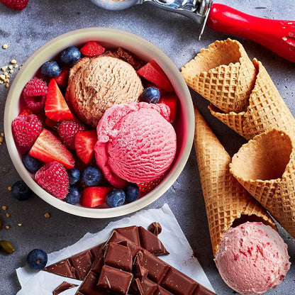 BALCI - Premium Ice Cream Container (2 Pack - 1 Quart Each) Perfect Freezer Storage Tubs with Lids for Ice Cream, Sorbet and Gelato! (Blue)