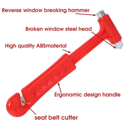 Three-in-One Emergency Car Safety Escape Hammers Glass Window Breaker Seat Belt Cutter Portable Car Emergency Rescue Escape Tools
