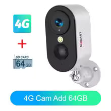 LS VISION Cellular Security Camera Indoor Built-in SIM Card, 2K No Wi-Fi Security Camera Portable, LTE Cameras with 6000mAh Battery, PIR Motion Detection, Color Night Vision, 2-Way Audio, TF/Cloud