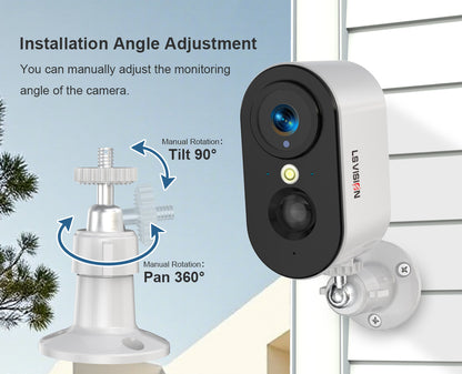 LS VISION Cellular Security Camera Indoor Built-in SIM Card, 2K No Wi-Fi Security Camera Portable, LTE Cameras with 6000mAh Battery, PIR Motion Detection, Color Night Vision, 2-Way Audio, TF/Cloud