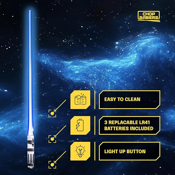 Lightsaber Led Light Up Chopsticks (2-Pairs, Blue & Red)