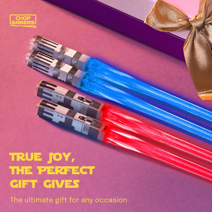 Lightsaber Led Light Up Chopsticks (2-Pairs, Blue & Red)