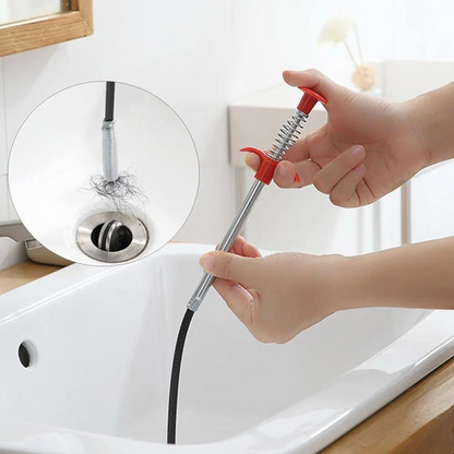 Drain Block Remover (90cm): Cleaning Tool For Pipes, Clogged Drains