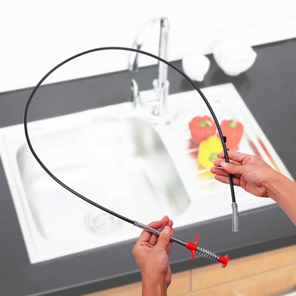 Drain Block Remover (90cm): Cleaning Tool For Pipes, Clogged Drains