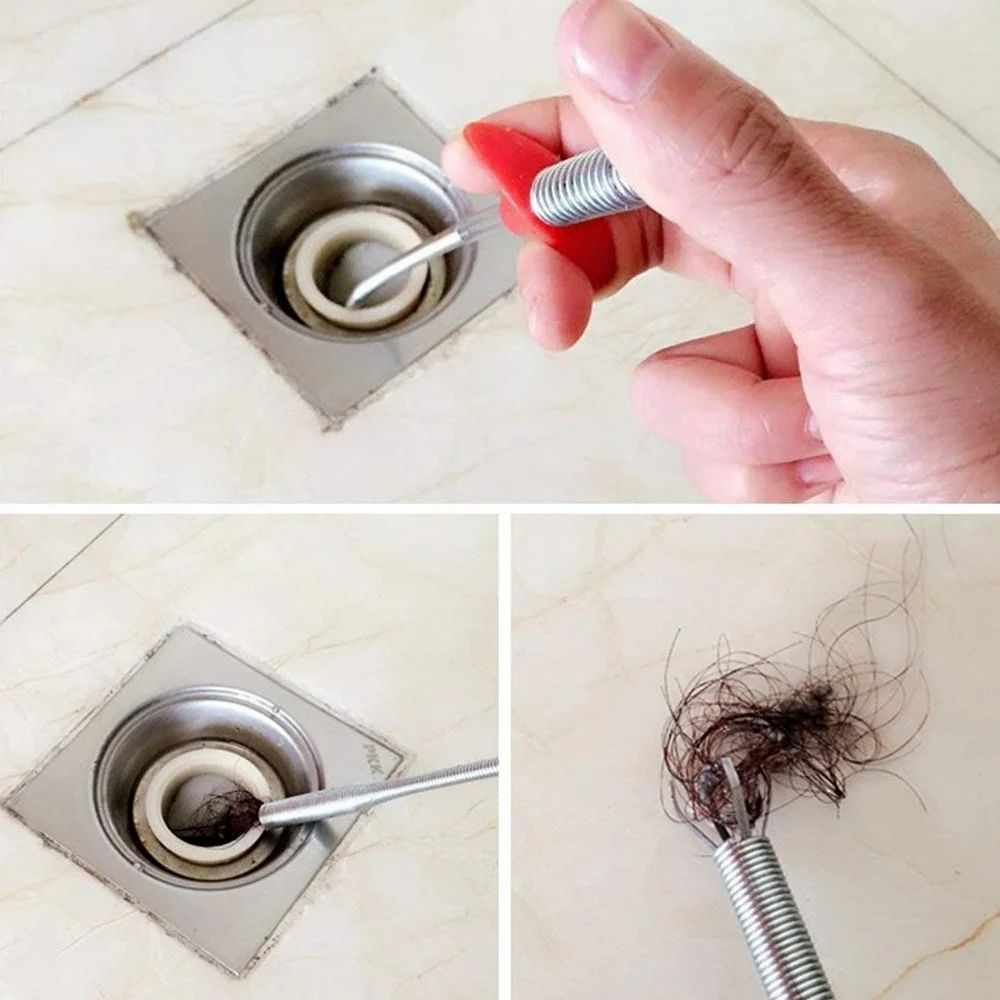 Drain Block Remover (90cm): Cleaning Tool For Pipes, Clogged Drains
