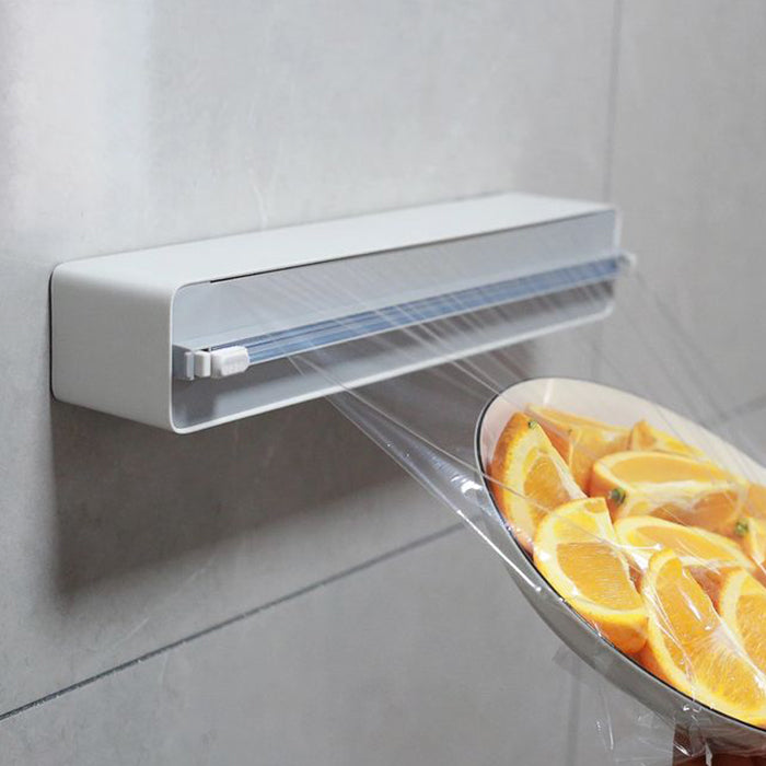 Wall Mount Instant Plastic Wrap Dispenser with Slide Cutter