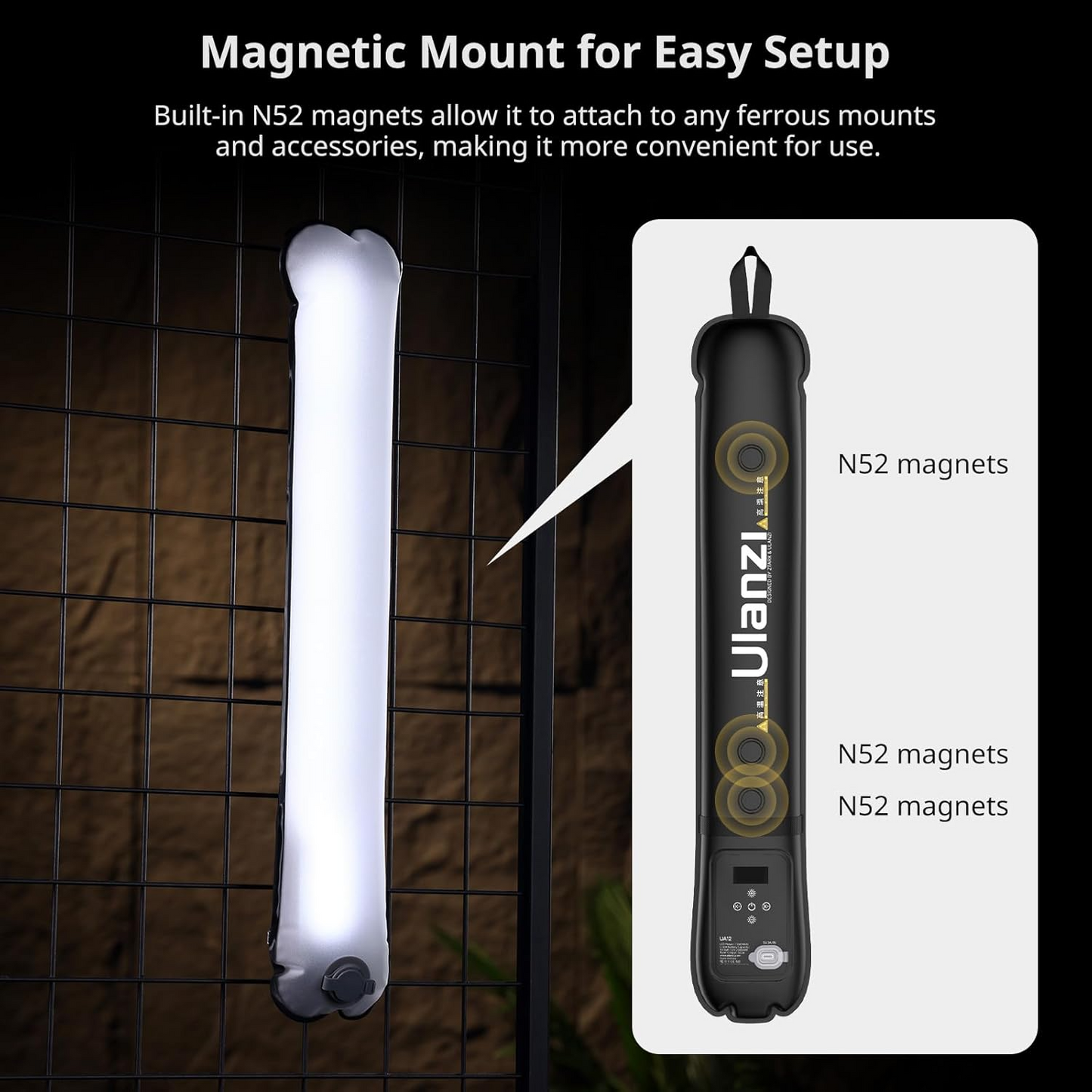 Inflatable Tube Light, Foldable LED Video Light for Photography