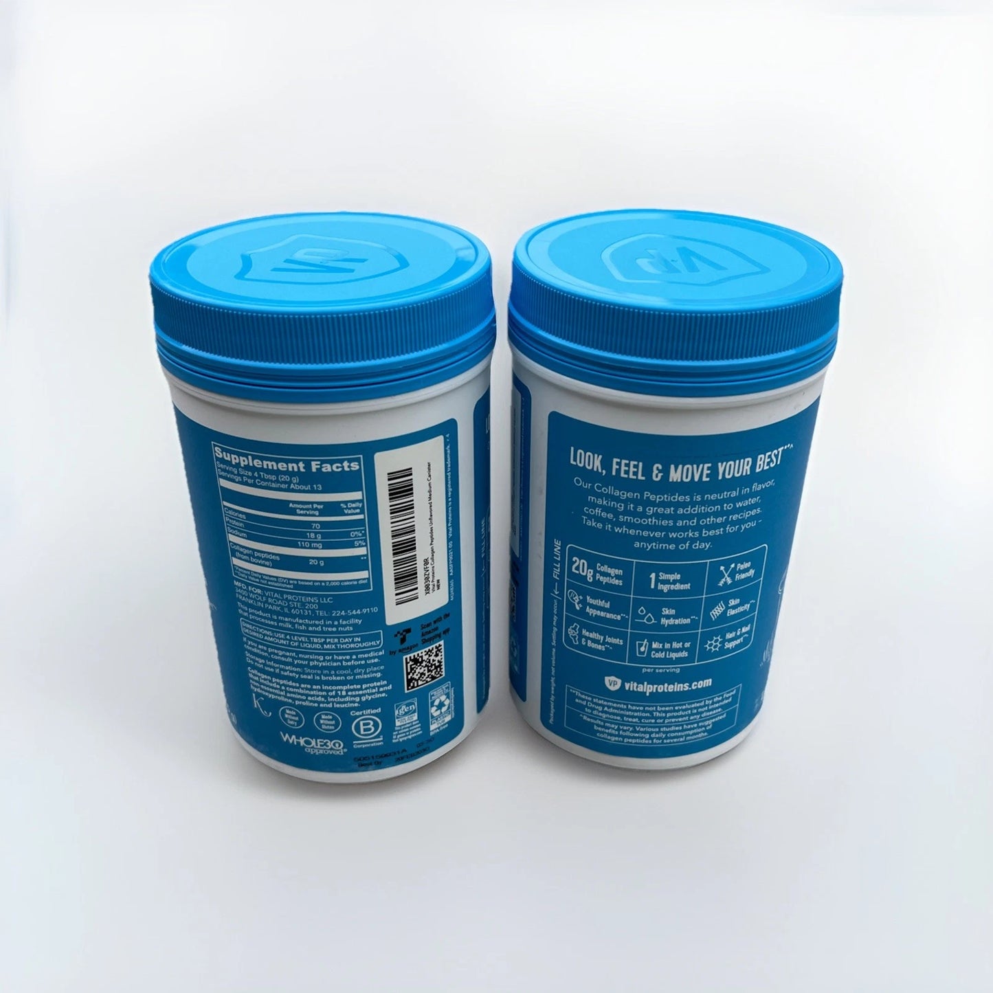 Vital Proteins Collagen Peptides 2 Pack - Vital Proteins Collagen Peptides Advanced 9.33oz Each, Exp 2030
